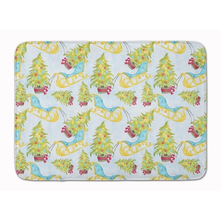 Carolines Treasures Christmas Tree and Sleigh Machine Washable Memory Foam Mat BB7486RUG